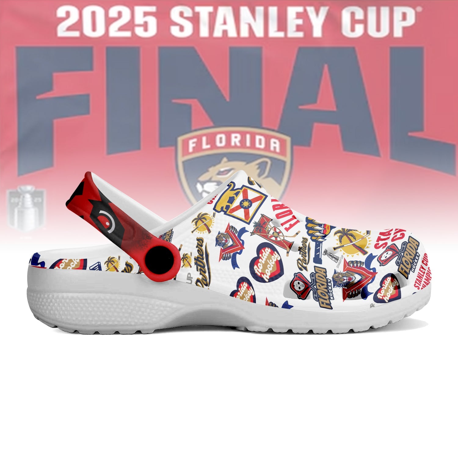 Florida Panthers NHL Crocs Crocband Clogs Shoes Comfortable For Men Women