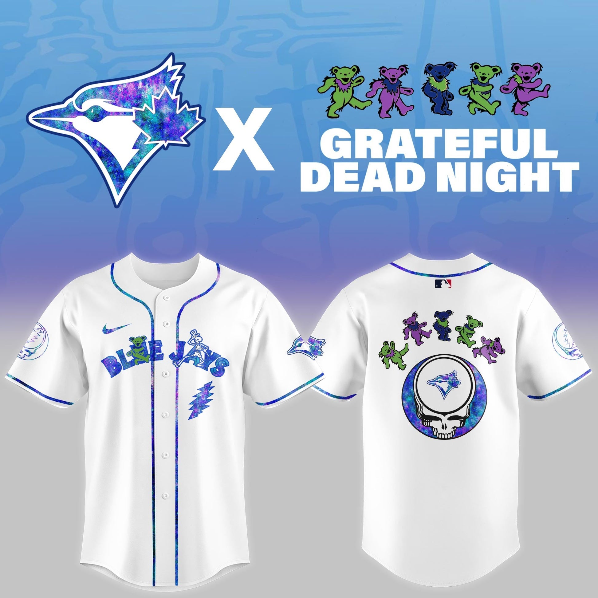 Toronto Blue Jays 2025 Grateful Dead Night Limited Jersey
