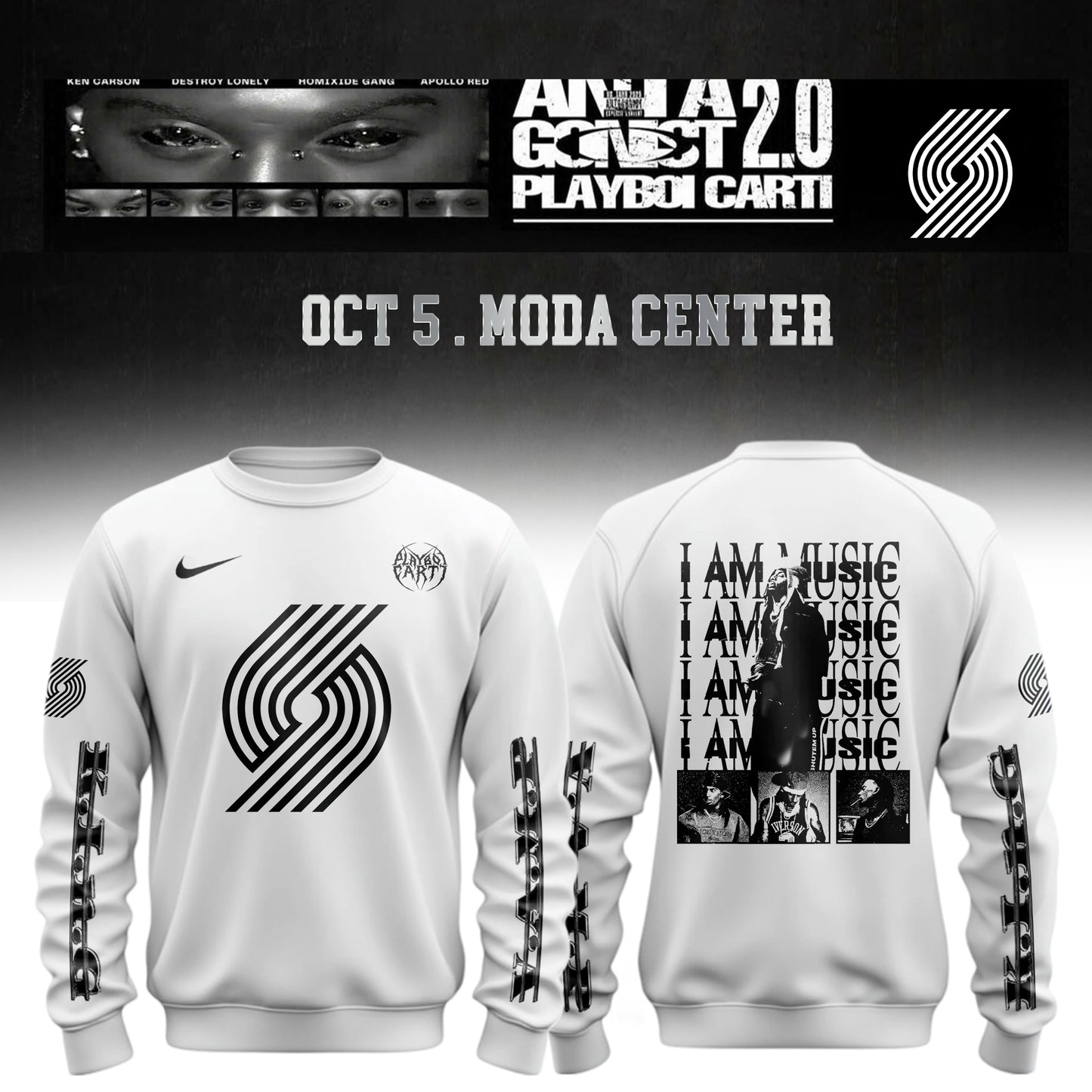 _     Portland Trail Blazers X Playboi Carti - Antagonist Tour 2.0 Merch