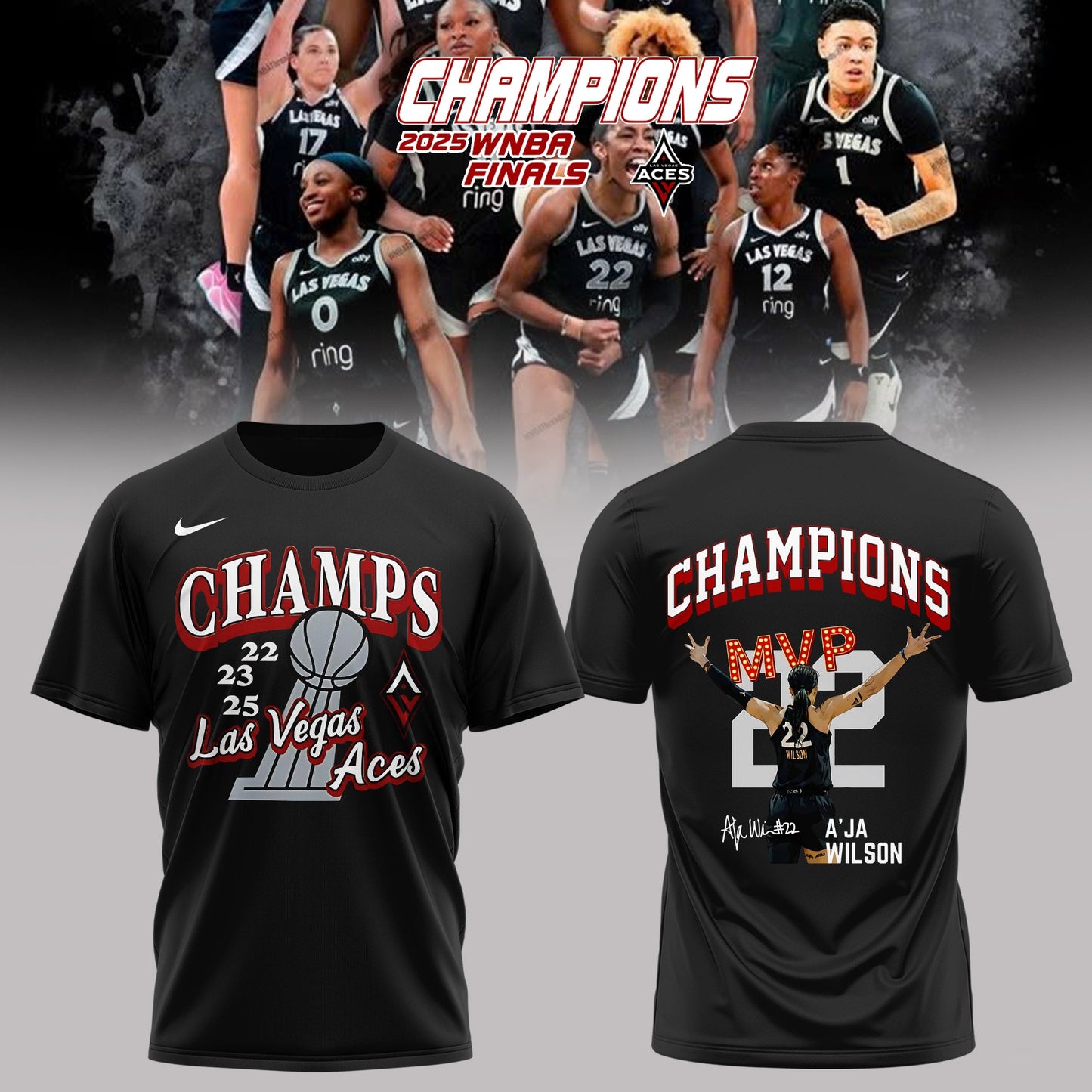 _ Las Vegas Aces Back on Top — Aces 2025 Champions Tee