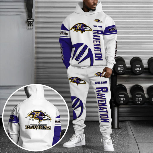 Baltimore Ravens Hoodie Sweatpants Set,Custom Hoodie,Sport Hoodie Sweatpants Set,Sport Gifts FOR Fan ER41