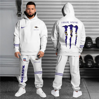 Baltimore Ravens Hoodie Sweatpants Set,Custom Hoodie,Sport Hoodie Sweatpants Set,Sport Gifts FOR Fan EQ98