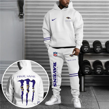 Baltimore Ravens Hoodie Sweatpants Set,Custom Hoodie,Sport Hoodie Sweatpants Set,Sport Gifts FOR Fan EQ98