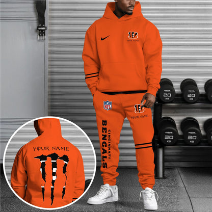 Cincinnati Bengals Hoodie Sweatpants Set,Custom Hoodie,Sport Hoodie Sweatpants Set,Sport Gifts FOR Fan HV96