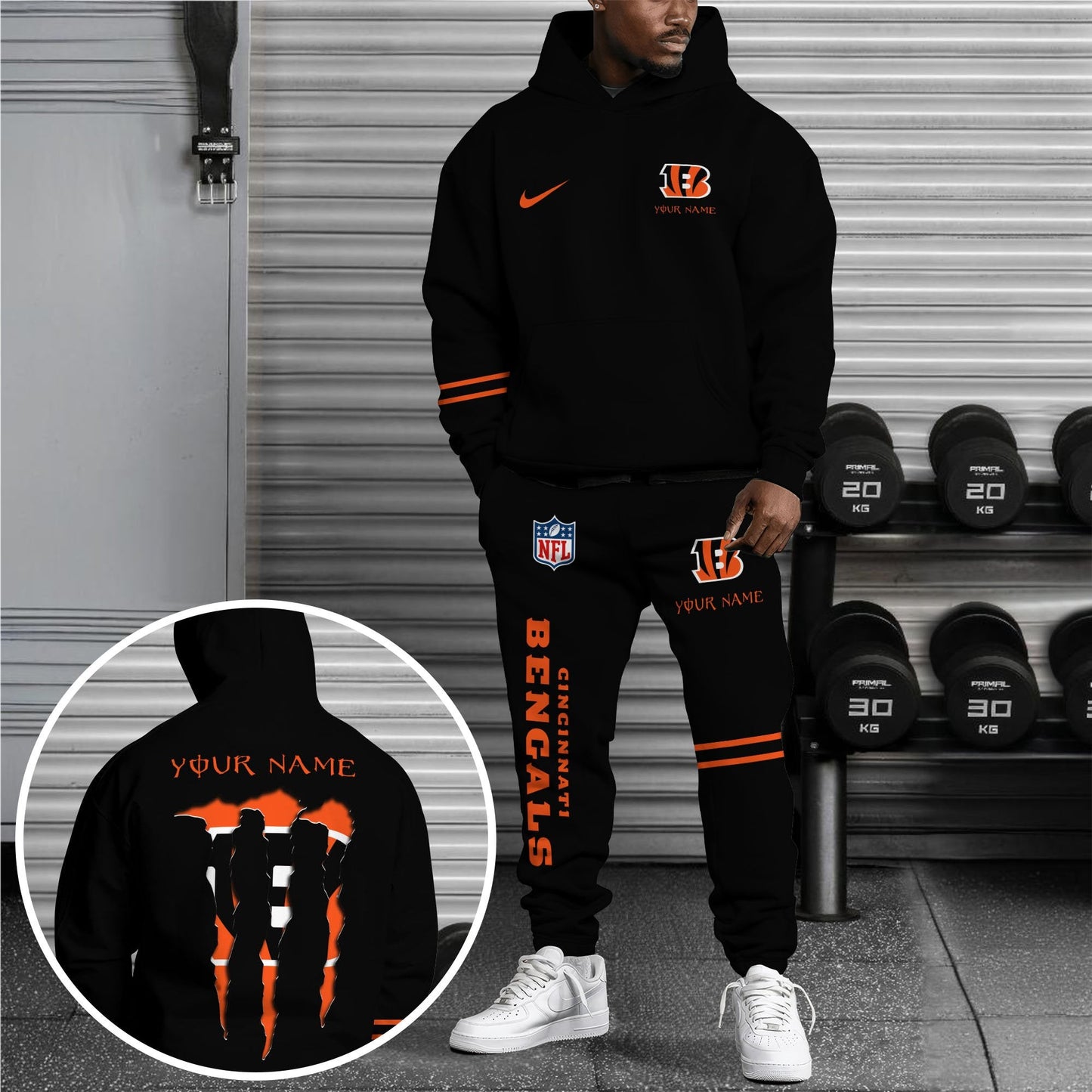 Cincinnati Bengals Hoodie Sweatpants Set,Custom Hoodie,Sport Hoodie Sweatpants Set,Sport Gifts FOR Fan HV96
