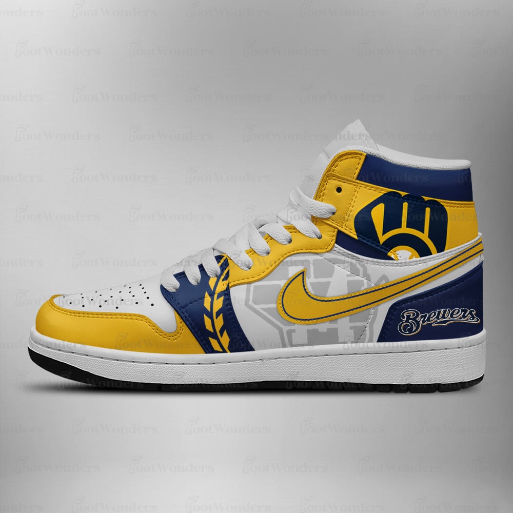 Milwaukee Brewers High Top Air JD1 Sneaker