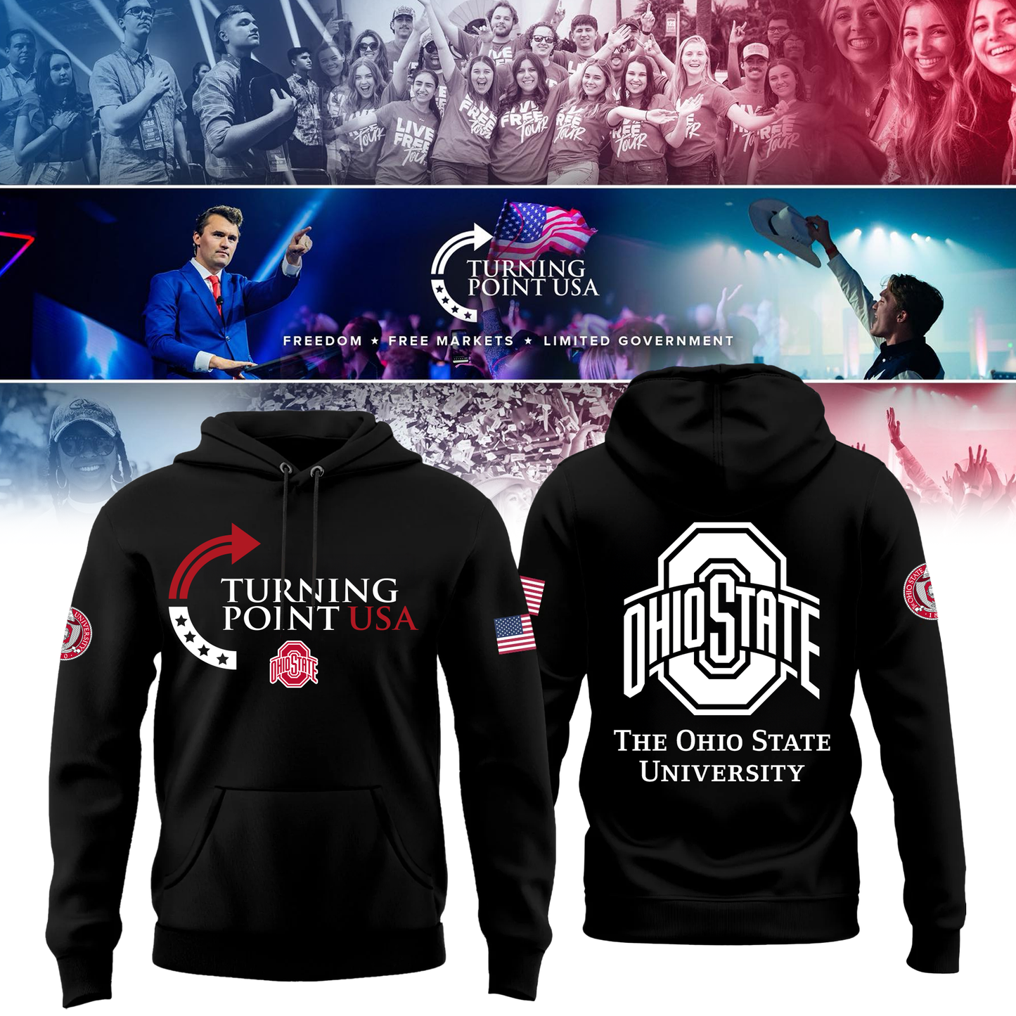 Limited Edition Ohio State Buckeyes x Turning Point USA Hoodie