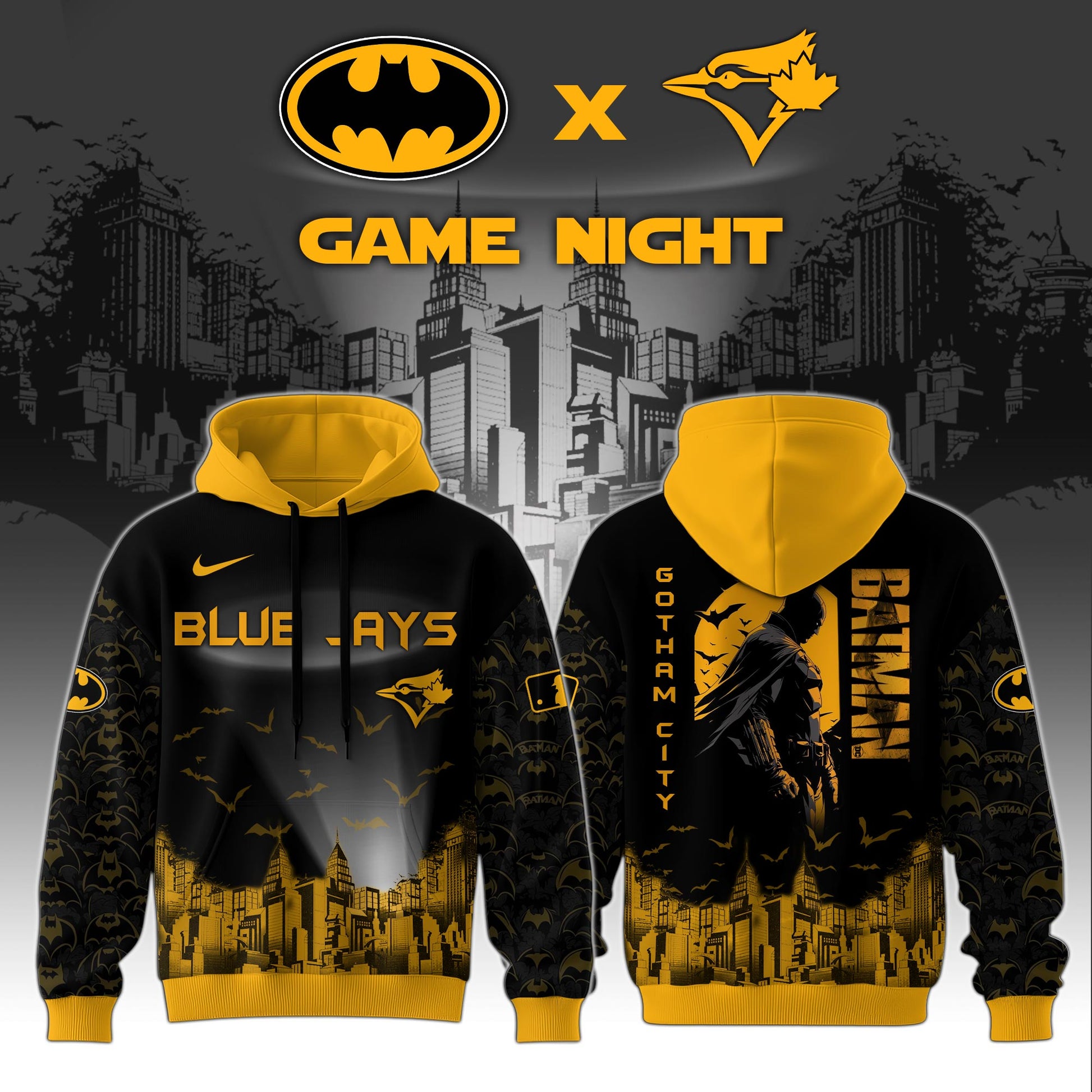 .Toronto Blue Jays x DC Batman Game Night Special Edition Hoodie