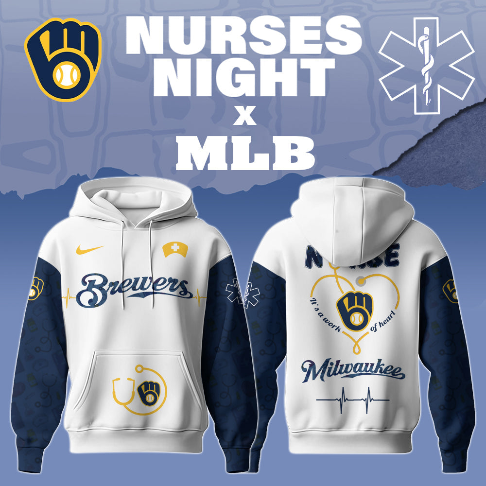 .Milwaukee Brewers Nurses Game Night Special Edition Hoodie