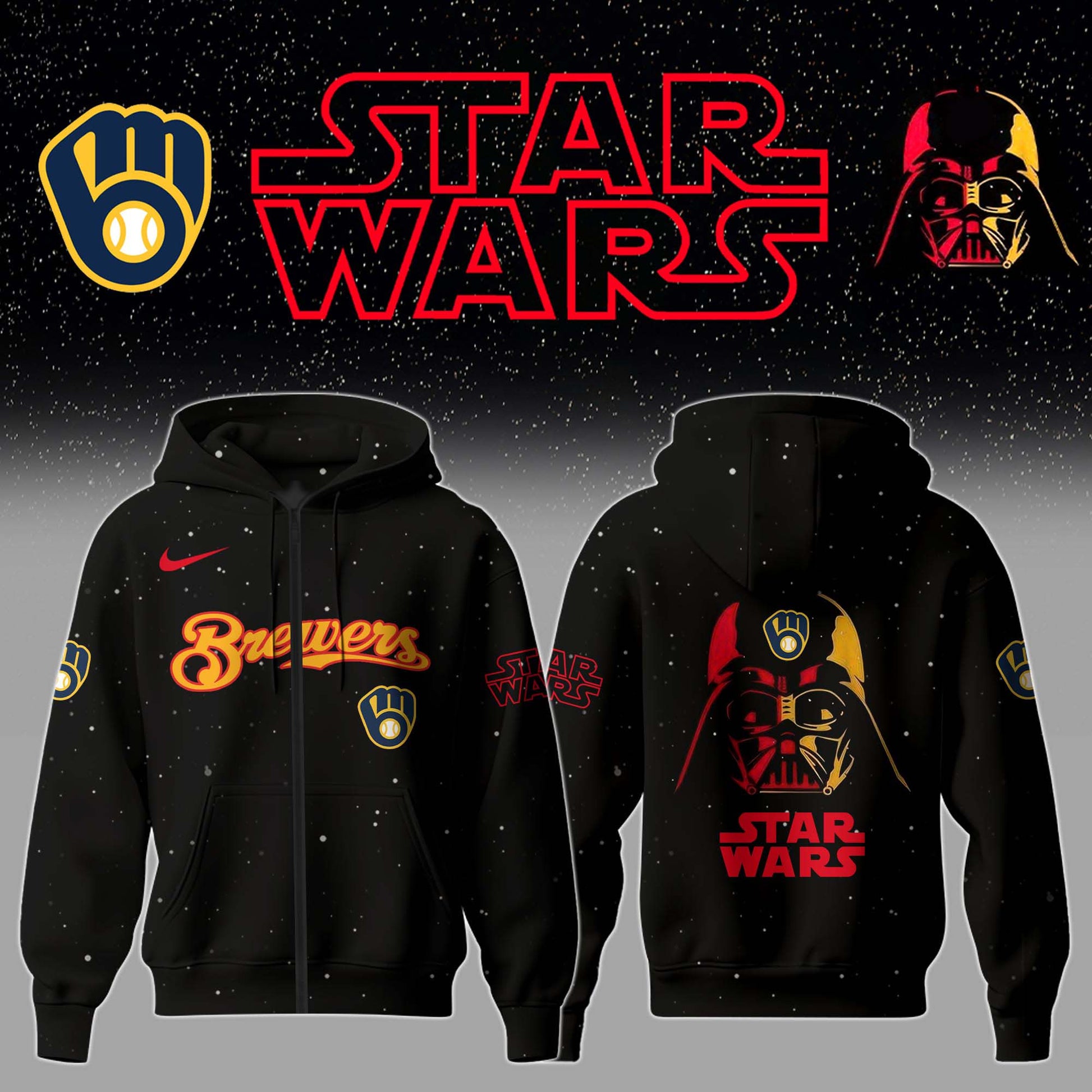 Milwaukee Brewers x Stars Wars Night Hoodie Editions Limited