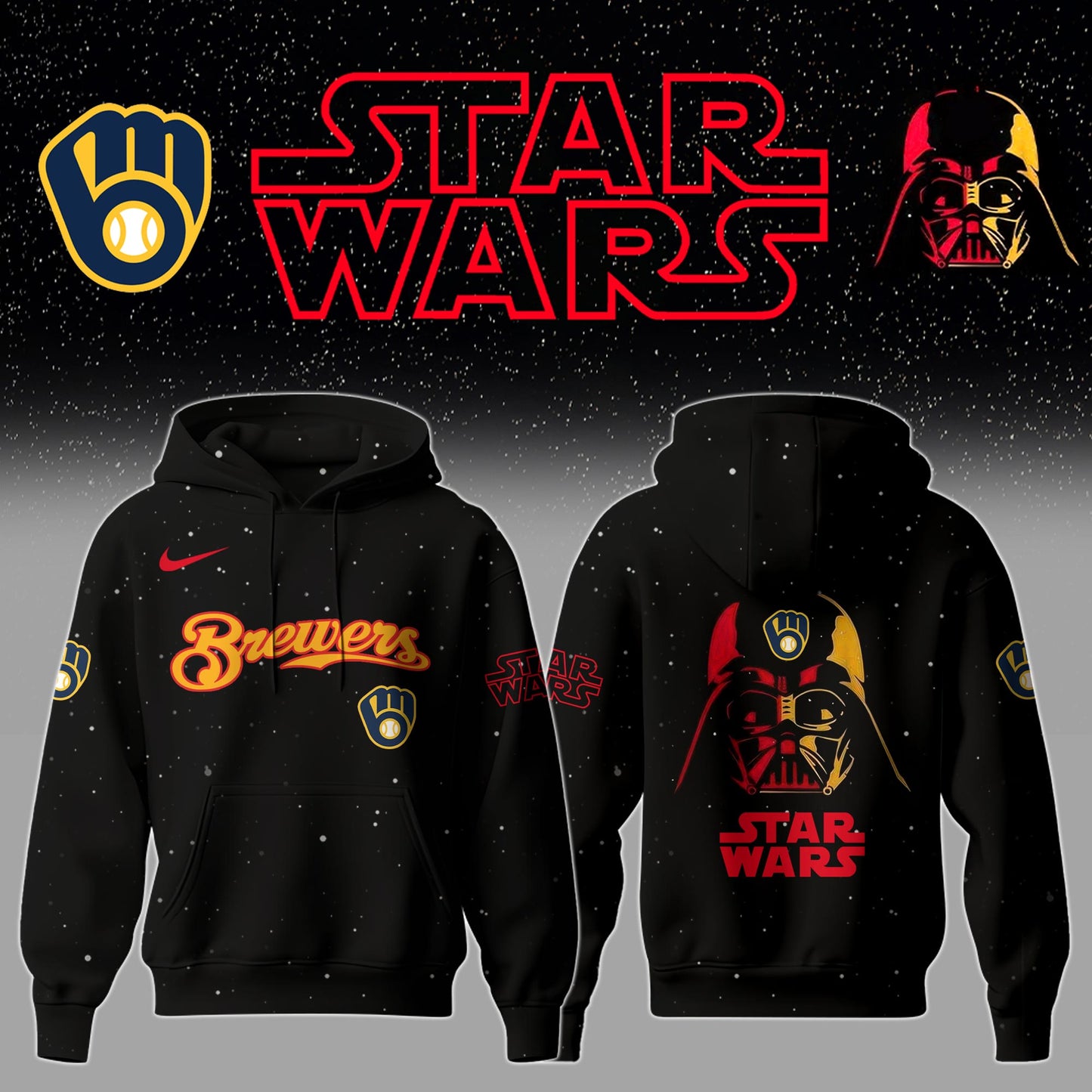 Milwaukee Brewers x Stars Wars Night Hoodie Editions Limited