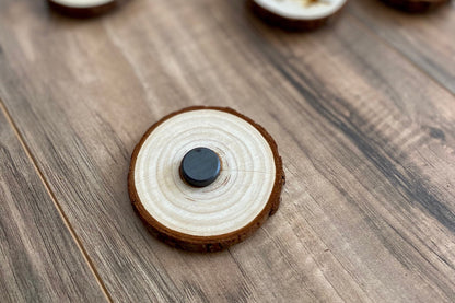 Wooden Graduation Favor or Save The Date - Laser Engraved Wood Slice with Name, Graduation Year, & Magnet