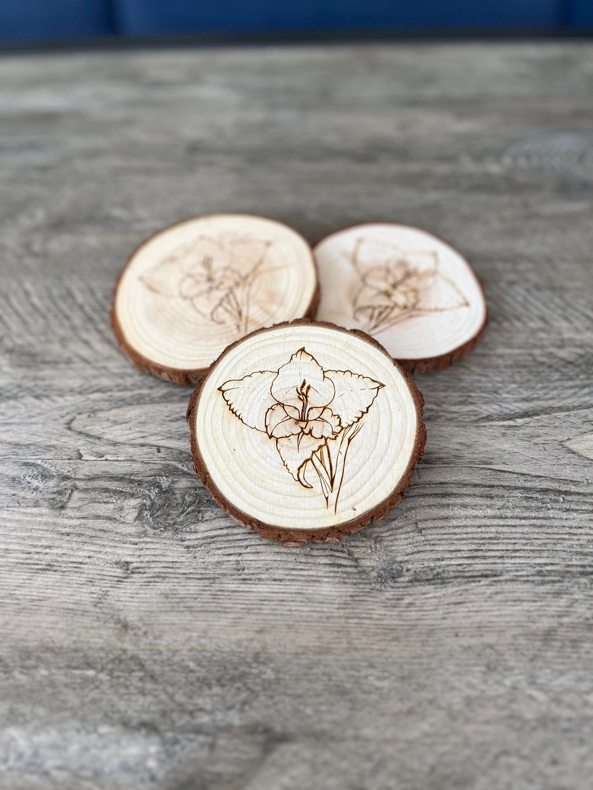 Gladiolus Flower Coaster Set - Perfect Gift for Wedding, Engagement, Anniversary, or Christmas