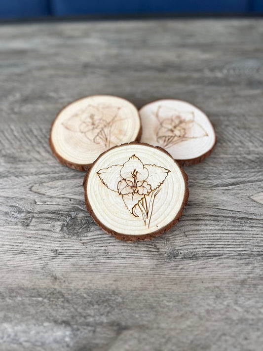 Gladiolus Flower Coaster Set - Perfect Gift for Wedding, Engagement, Anniversary, or Christmas