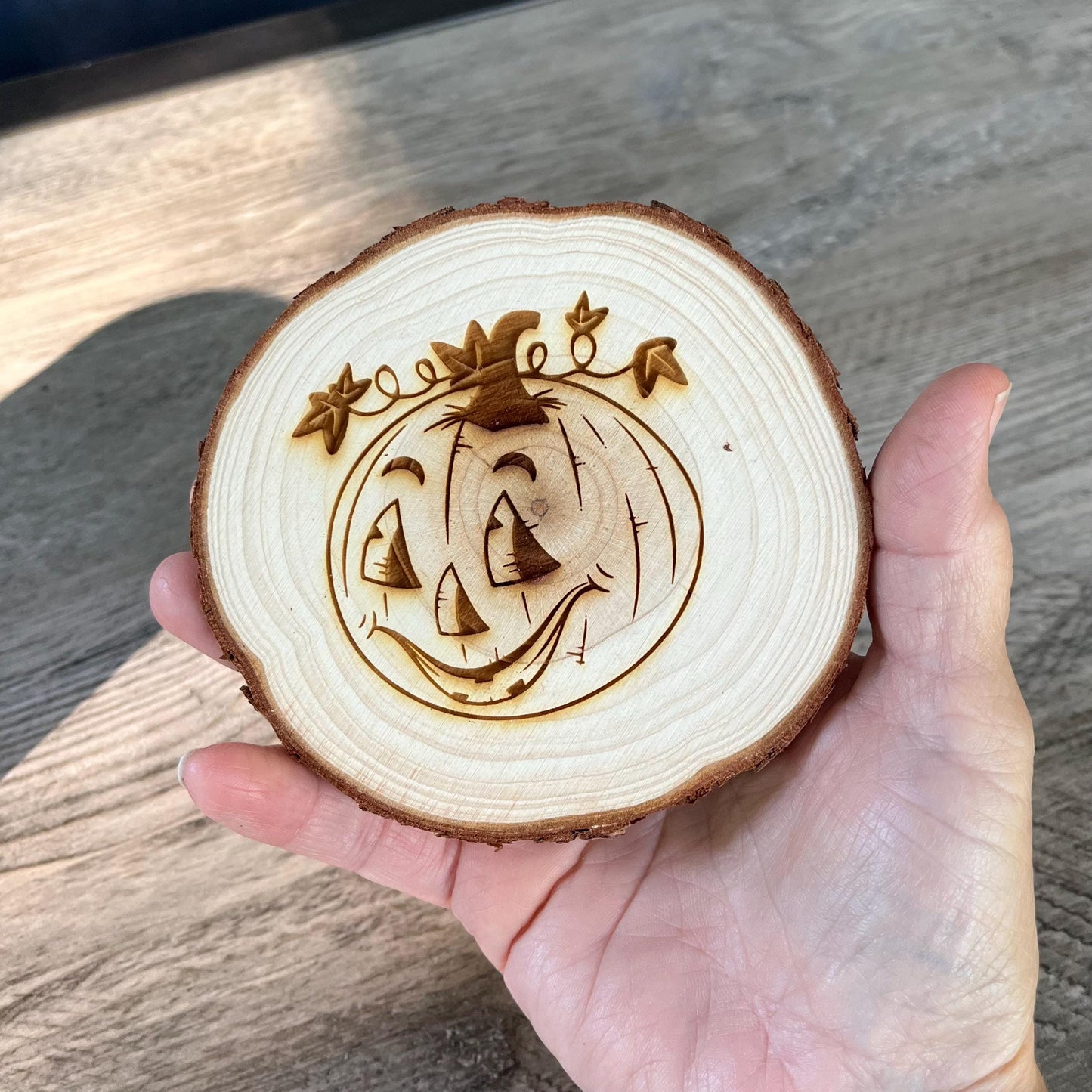 Pumpkin Mix and Match Coaster Set - Choose from Pumpkin-themed Wood Slice Coaster Designs