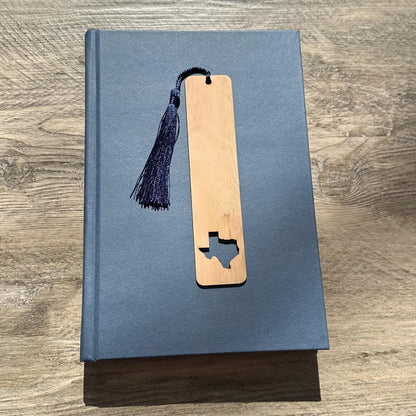 Any State Laser Cut Wood Bookmark with Optional Personalization - Gift for Him or Her - Handmade Wood Bookmark