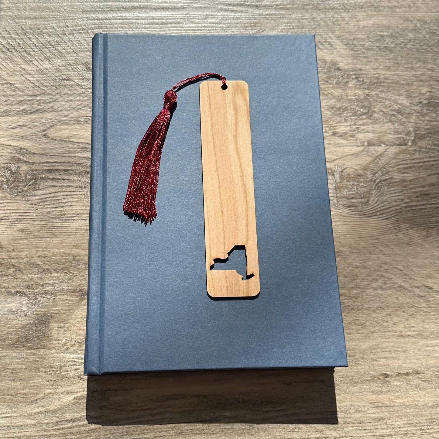 Any State Laser Cut Wood Bookmark with Optional Personalization - Gift for Him or Her - Handmade Wood Bookmark