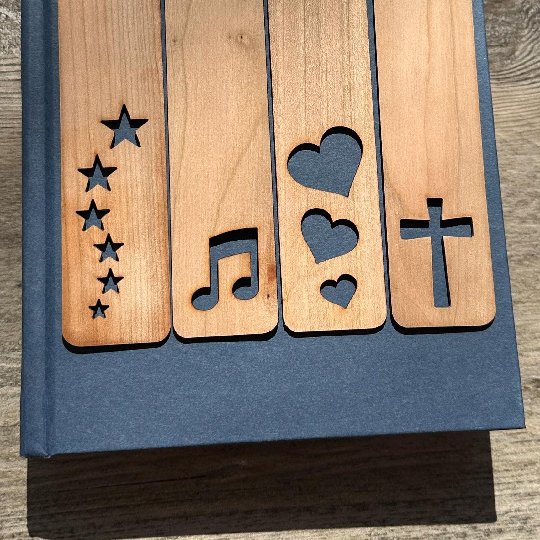 Laser Cut Wood Bookmark with Optional Personalization - Gift for Him or Her - Handmade Wood Bookmark