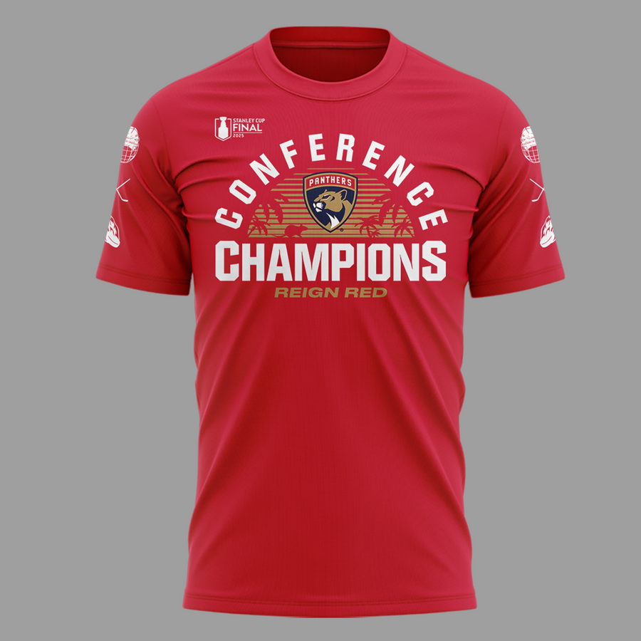 Special Edition Florida Panthers Back-To Back-To-Back Eastern Conference Champions T-Shirt 2025
