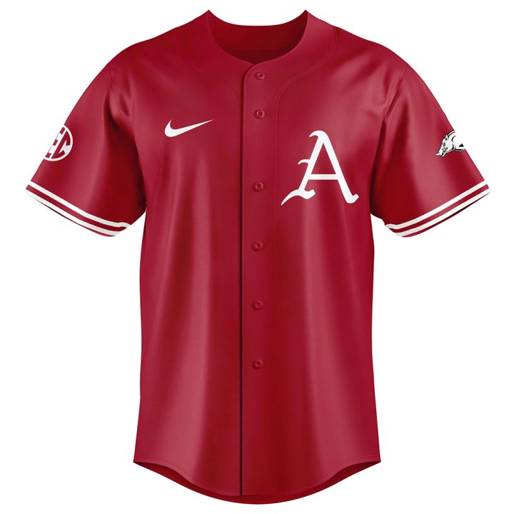 Special New Omahogs AR Baseball Red Jersey
