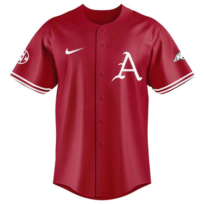 Special New Omahogs AR Baseball Red Jersey