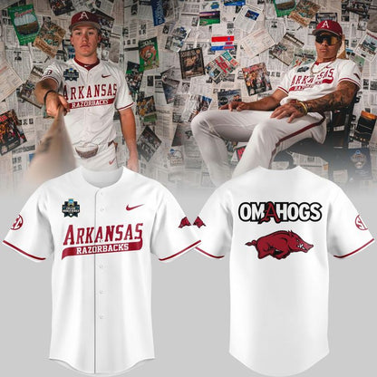 Special New Men's College World Series Omahogs Baseball Jersey