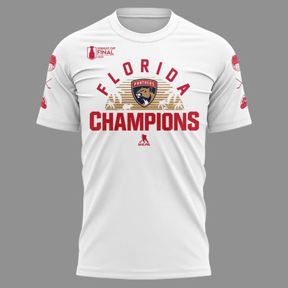 Special Edition Florida Panthers Back-To-Back Stanley Cup Champions T-Shirt 2025