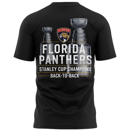 Special Edition Florida Panthers Back-To-Back Stanley Cup Champions T-Shirt 2025