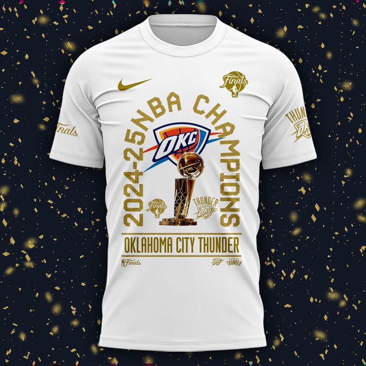 OKC Thunder Basketball T-Shirt 2025 Champions - OKC Thunder Won For City Shirt