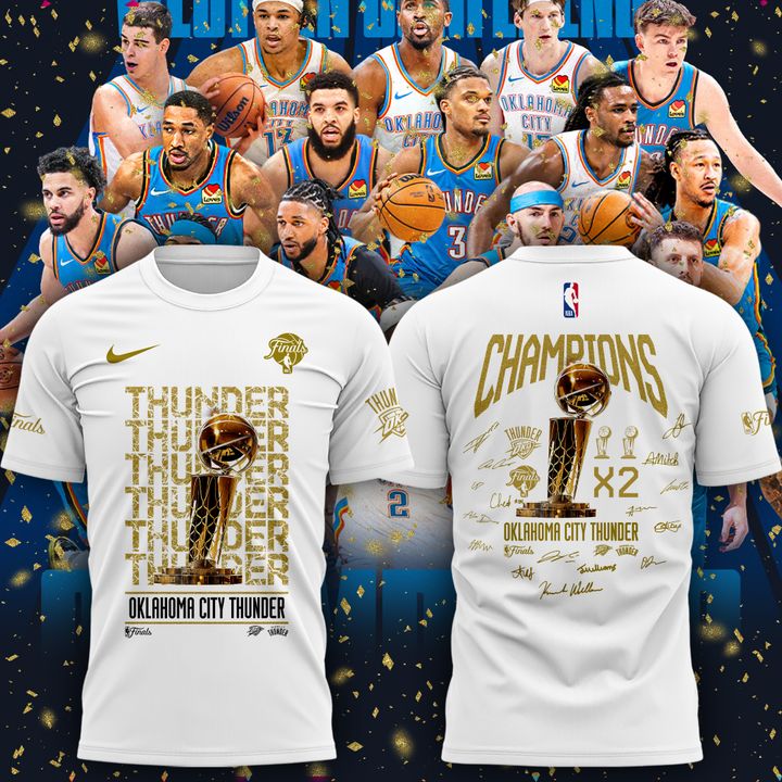 OKC Thunder Basketball T-Shirt 2025 Champions - OKC Thunder Won For City Shirt