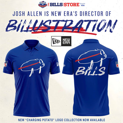 New "Charging Potato" Logo Polo (Blue)