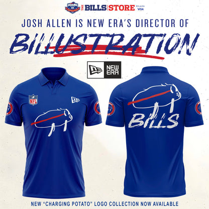 New "Charging Potato" Logo Polo V2 (Blue)