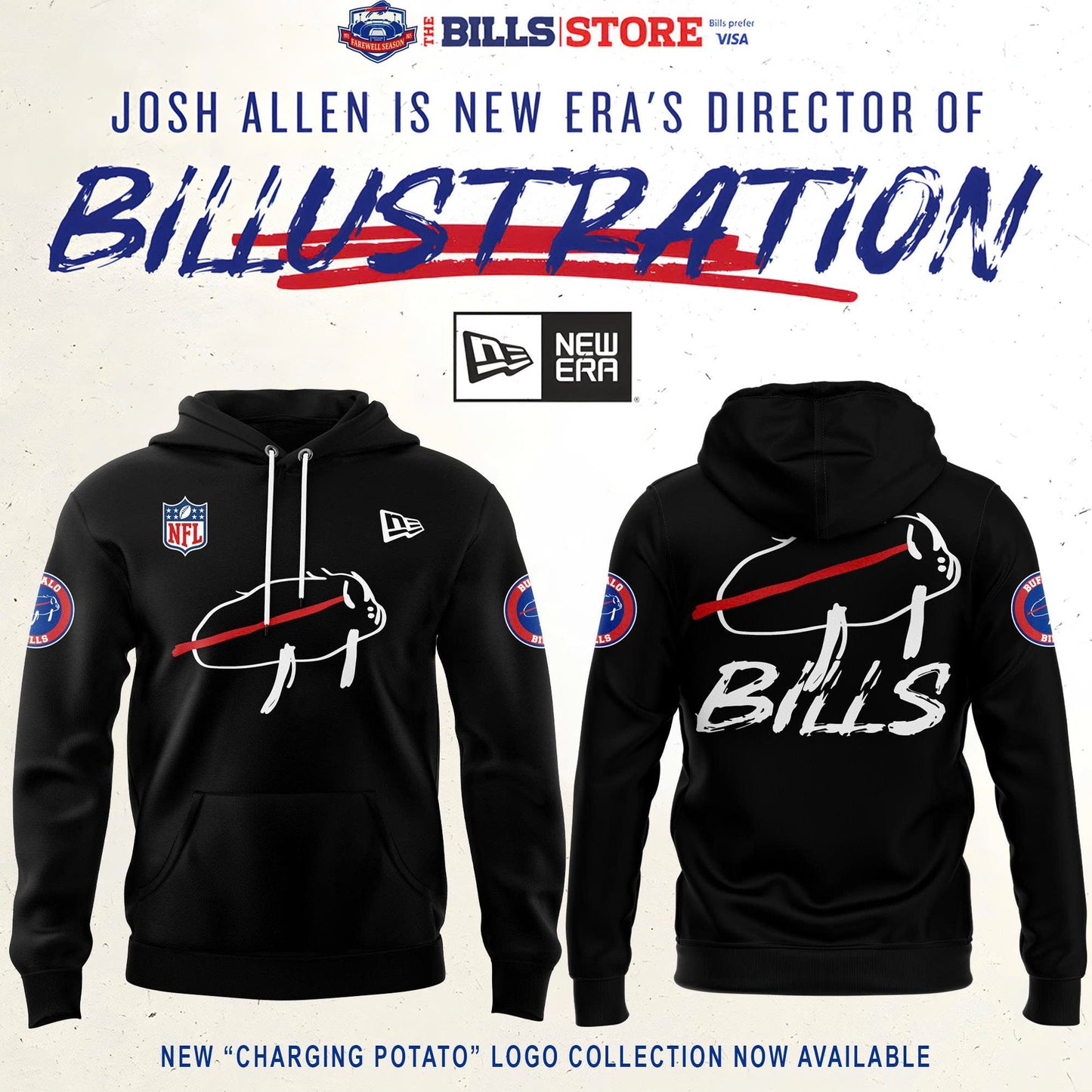 New "Charging Potato" Logo Hoodie V2 (Black)