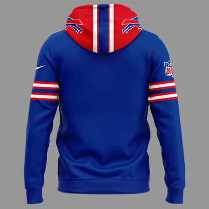 Exclusive 2025 Buffalo Bills Red Helmets Back Hoodie
