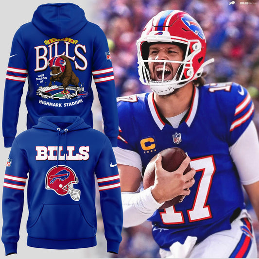 Exclusive 2025 Buffalo Bills Red Helmets Back Hoodie