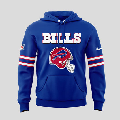 Exclusive 2025 Buffalo Bills Red Helmets Back Hoodie