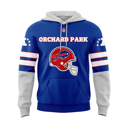 Exclusive 2025 Buffalo Bills Red Helmets Back Hoodie