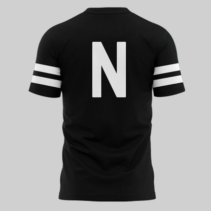 Special New Alternate Dark Mode Helmet Logo Tshirt In Black