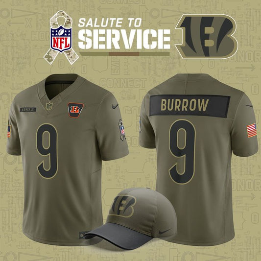 Men's Cincinnati Bengals 2025 Salute to Service Limited Jersey (Custom)