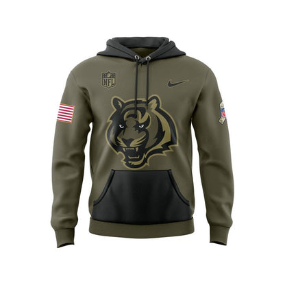 Men's Cincinnati Bengals 2025 Salute to Service Limited Hoodie
