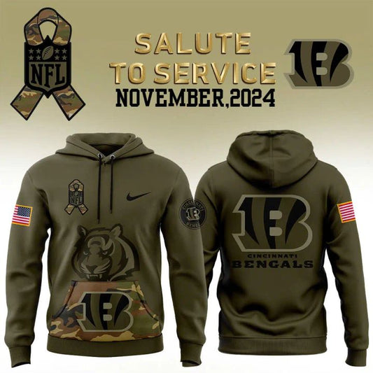 Men's Cincinnati Bengals 2024 Salute to Service Limited Hoodie (V1)