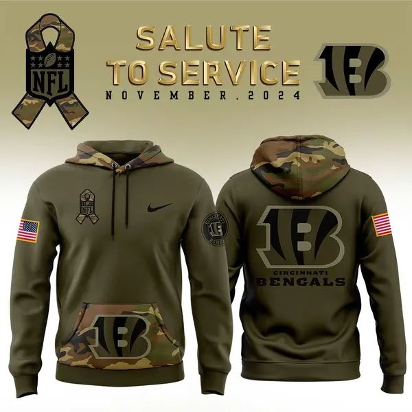 Men's Cincinnati Bengals 2024 Salute to Service Limited Hoodie (V2)