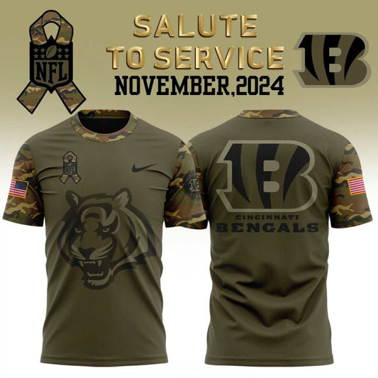Cincinnati Bengals 2024 Salute to Service Limited T-shirt