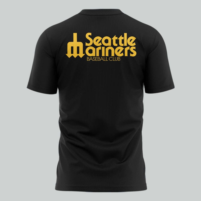 Seattle Mariners Trident Logo T-Shirt - Black - Limited Edition