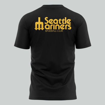 Seattle Mariners Trident Logo T-Shirt - Black - Limited Edition