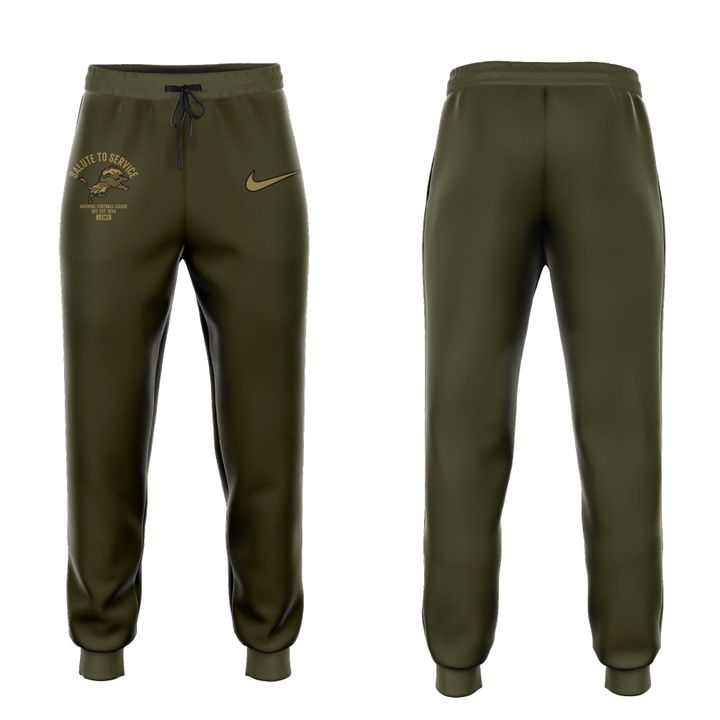 Men's Custom Detroit Lions 2025 Salute to Service Hoodie