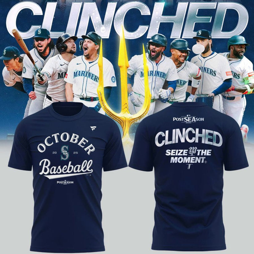 Special October Baseball Post Season 2025 Seattle Mariners T-Shirt