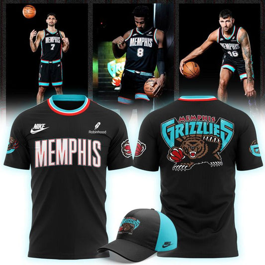 Memphis Grizzlies 25th Anniversary Classic Uniform Release Presented T-Shirt 2025