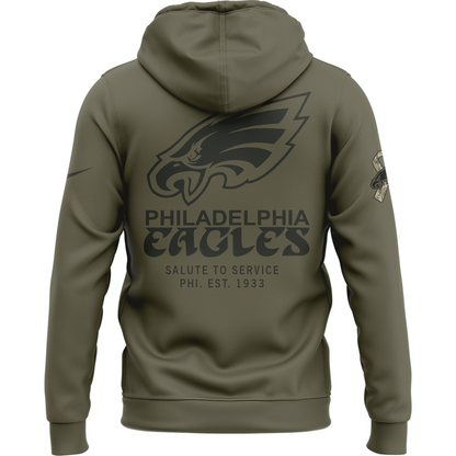 Limited Edition Philadelphia Eagles Salute to Service Hoodie2025
