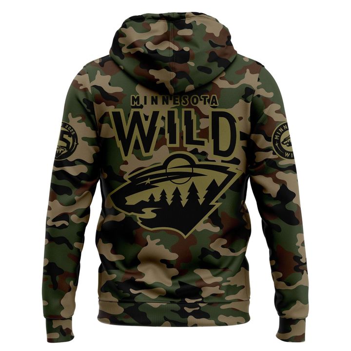 Minnesota Wild Salute To Service 2025-2026 Hoodie